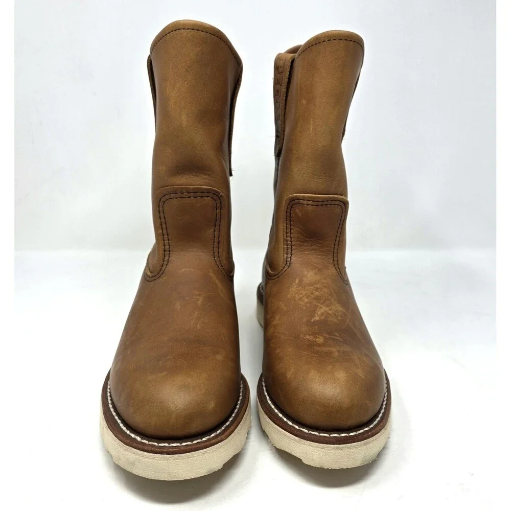 Red Wing Pecos 866 Pull On Leather Work Boot US 5 | EU 37 Made in USA Brown NEW - Picture 4 of 16